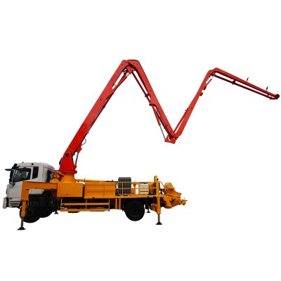 Truck mounted putzmeister chassis line mobile concrete boom placer for sale